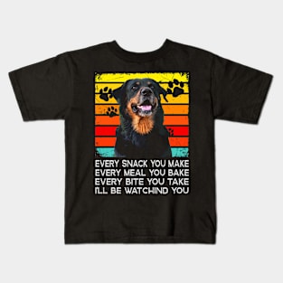 Whisker Whispers Rottweiler Chronicles, Every Snack You Make Kids T-Shirt